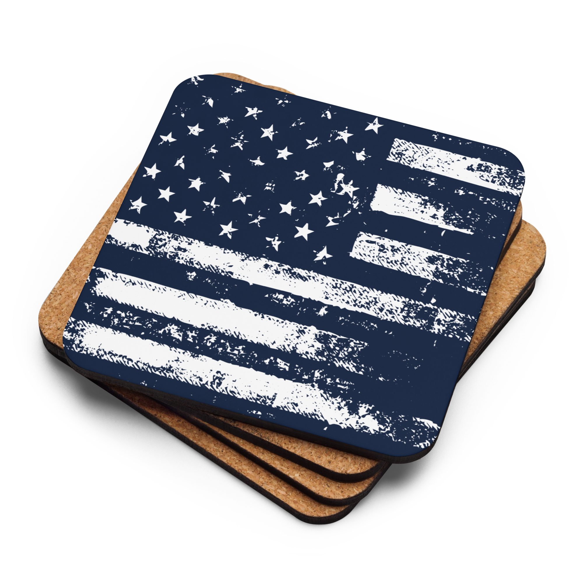 Cork-back Coaster Distressed American Flag - Image 3