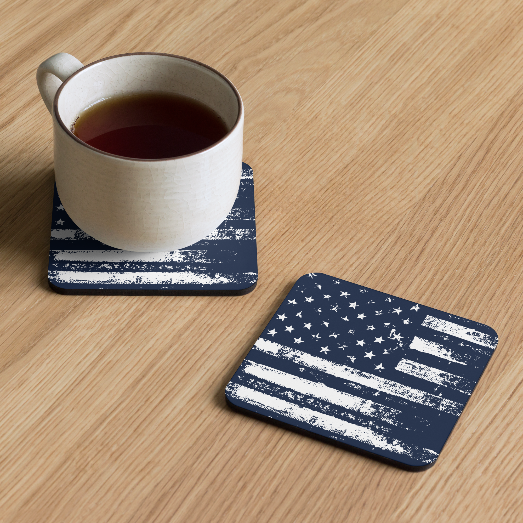 Cork-back Coaster Distressed American Flag - Image 2