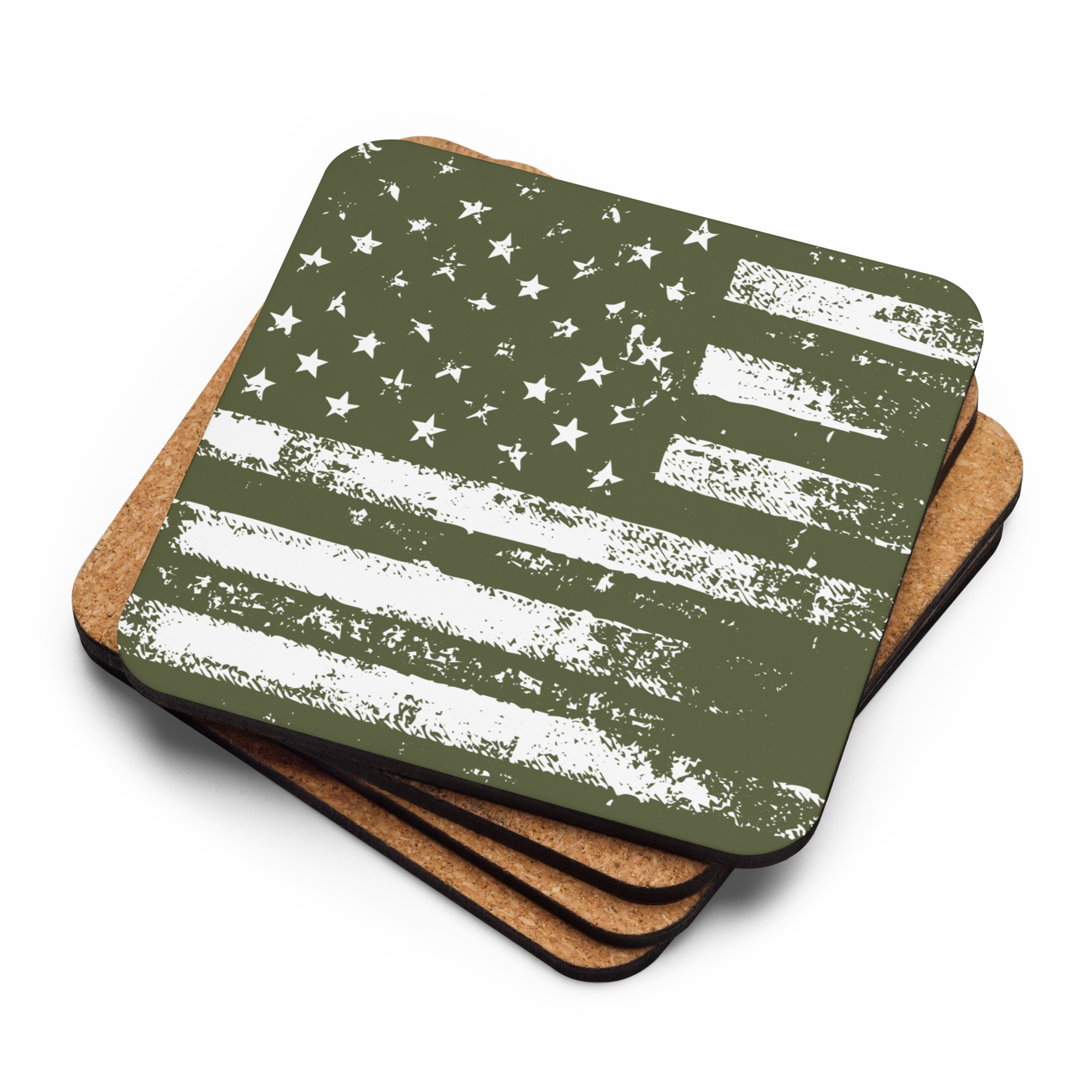 Cork-back Coaster Distressed American Flag - Image 18