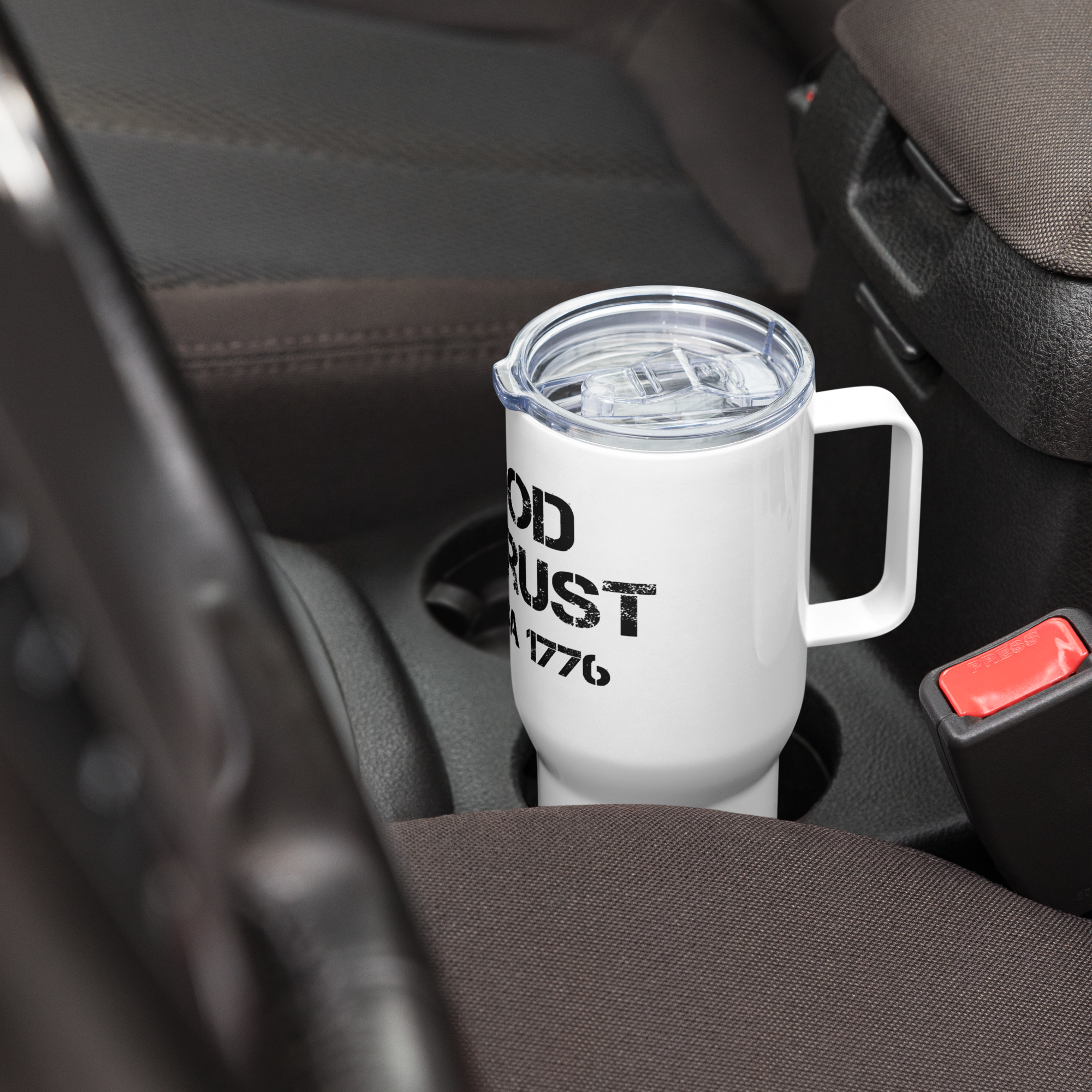 Travel Mug With Handle God Above All - Image 5