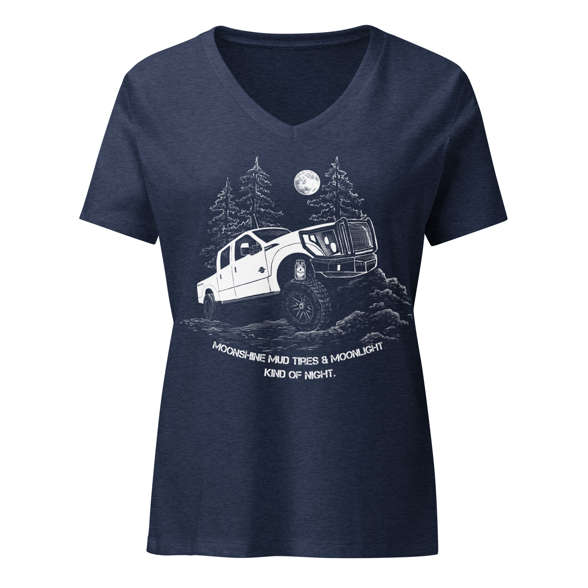Women’s Relaxed V-Neck T-Shirt Deep In Mud - Image 5
