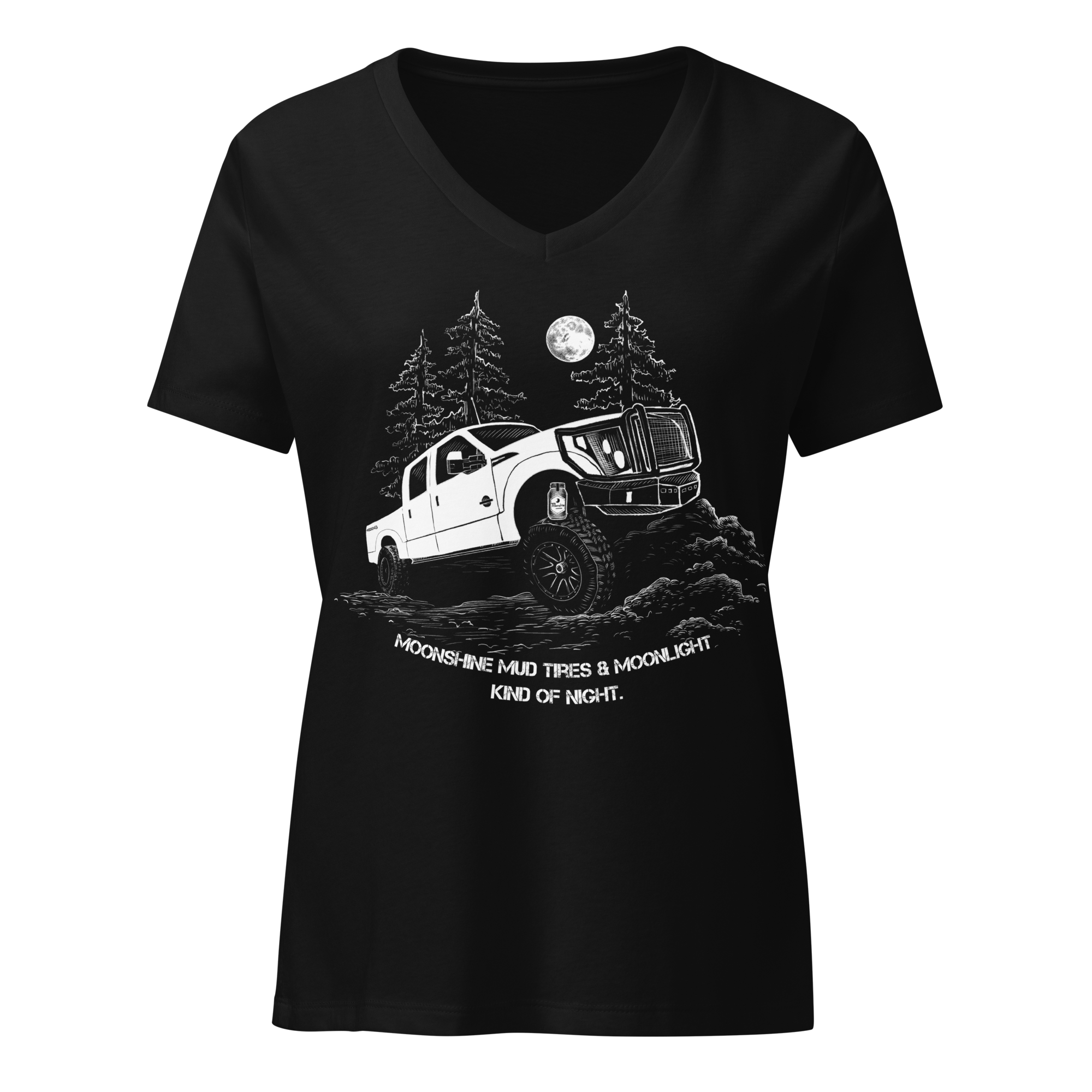 Women’s Relaxed V-Neck T-Shirt Deep In Mud
