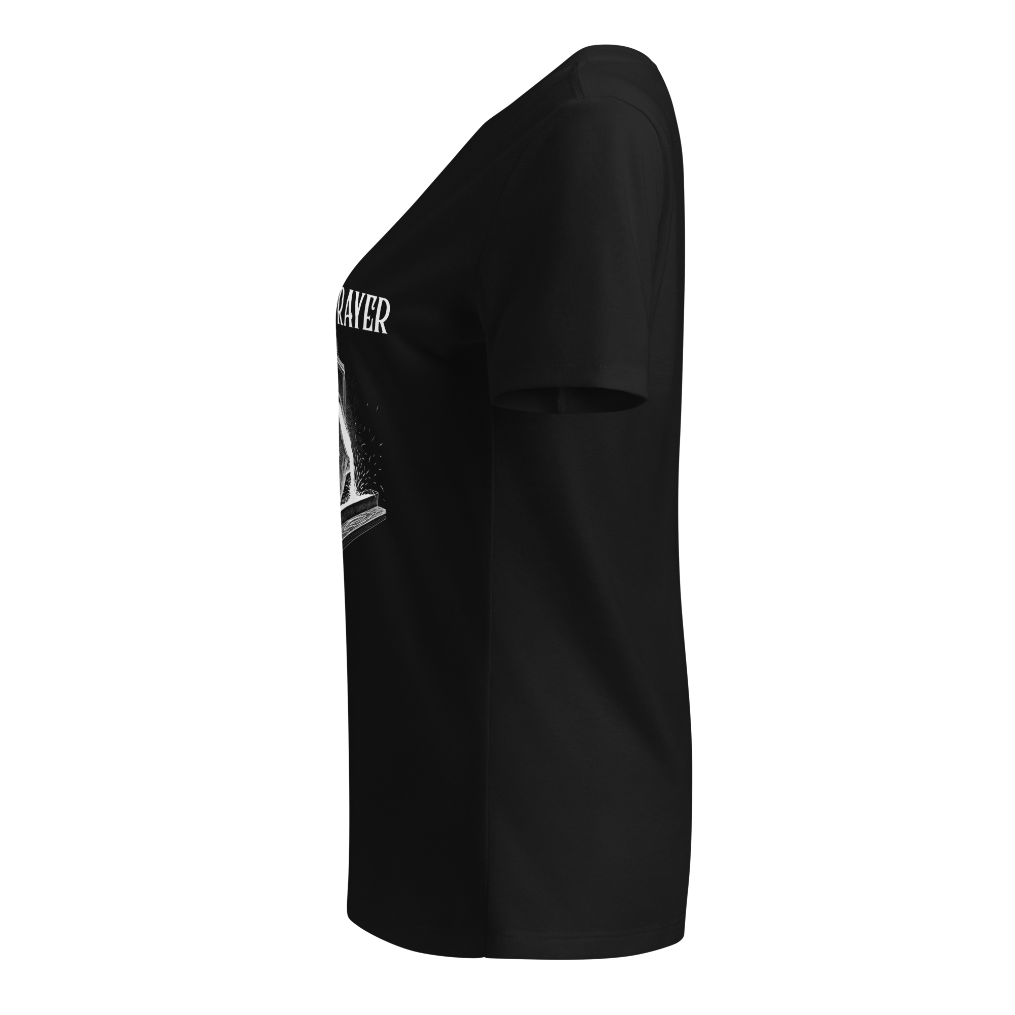 Women’s Relaxed V-Neck T-Shirt Born In Prayer - Image 4