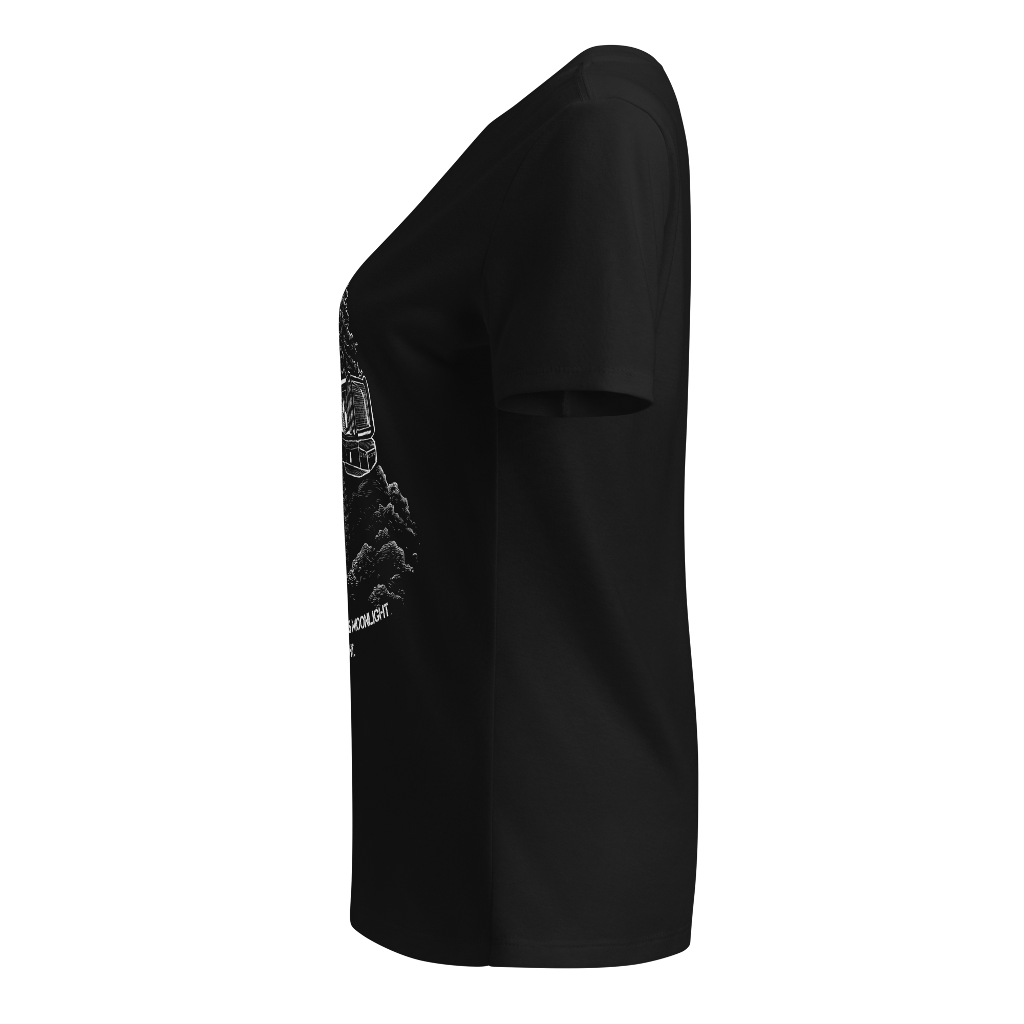 Women’s Relaxed V-Neck T-Shirt Deep In Mud - Image 4