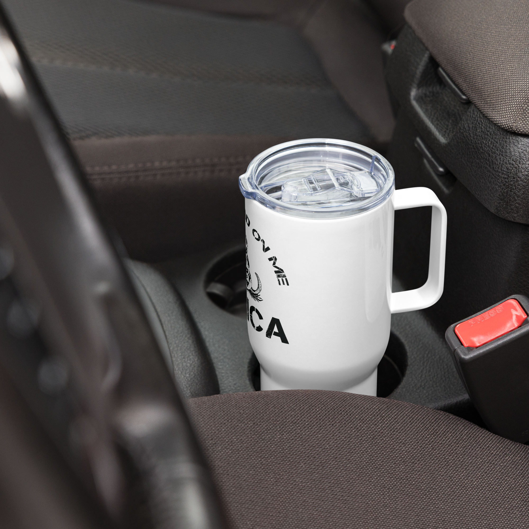 Travel Mug With Handle Armed American Strength - Image 5