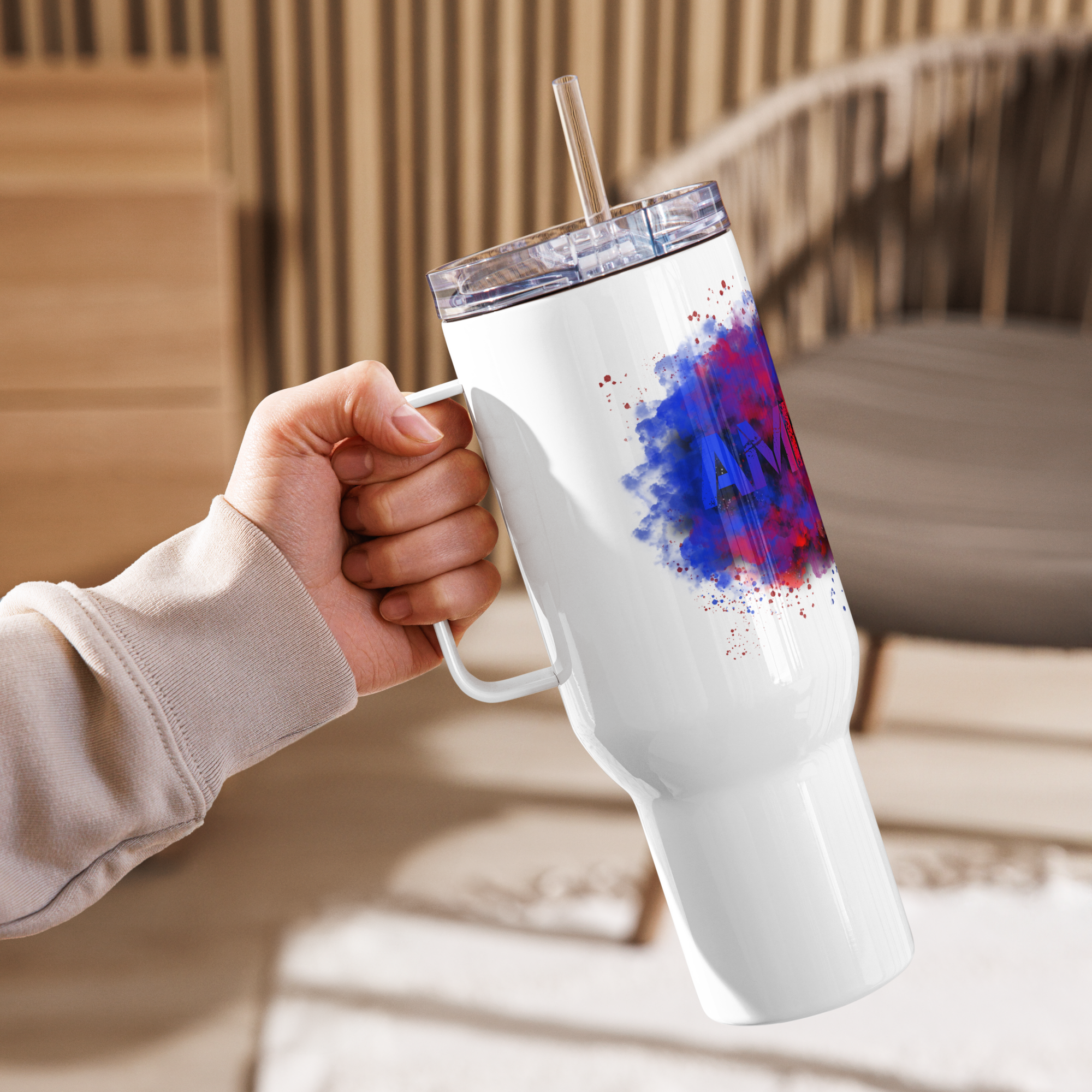 Travel Mug With Handle Merica Fuel Tank - Image 7