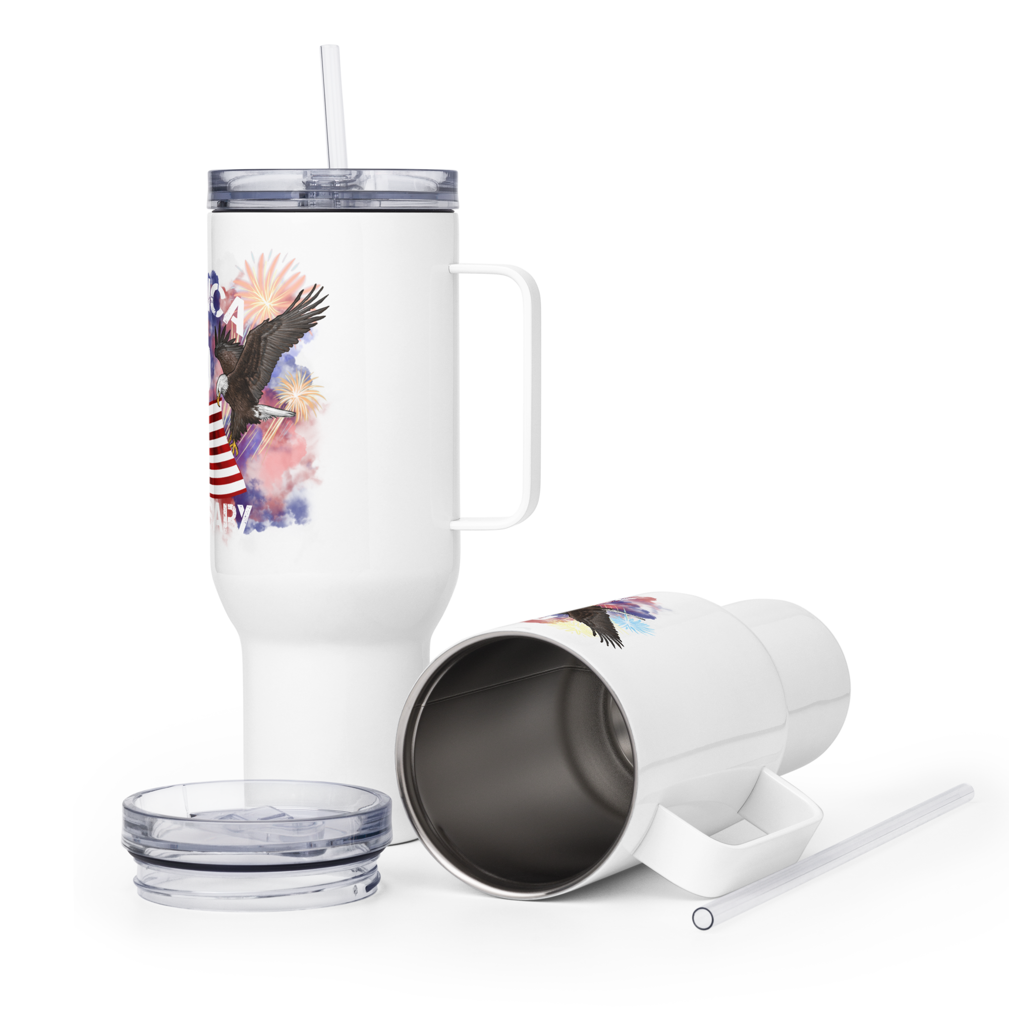 Travel Mug With Handle Merica 250 Anniversary - Image 8